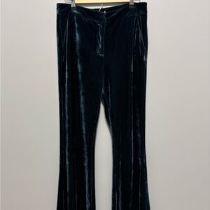 Mystree Teal Velvet Flare Pants Size Medium